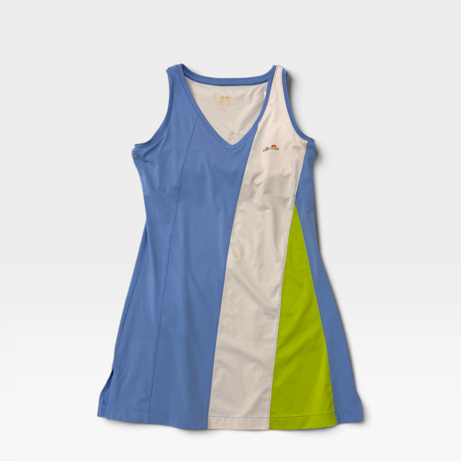 Ellesse Γυναικείο Vintage Αθλητικό Φόρεμα Tennis Style Μπλε / Λευκό / Lime / Pre-Owned